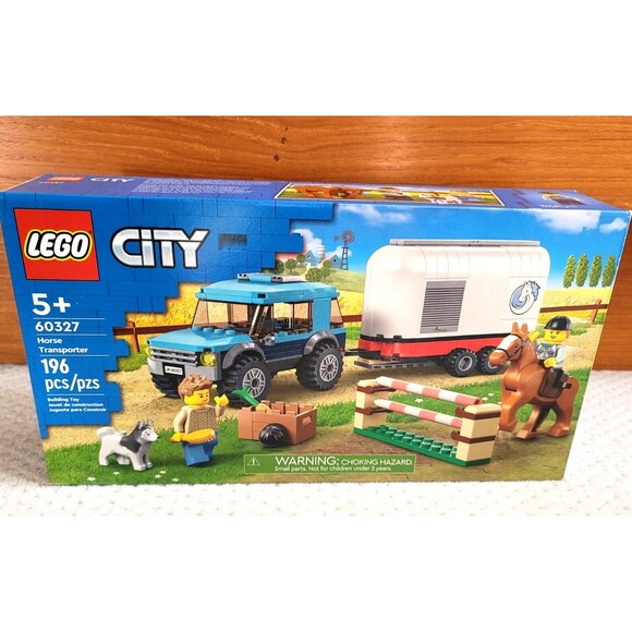 NISB LEGO CITY 60327 HORSE TRANSPORTER Equestrian town suv truck trailer RETIRED - Picture 1 of 8
